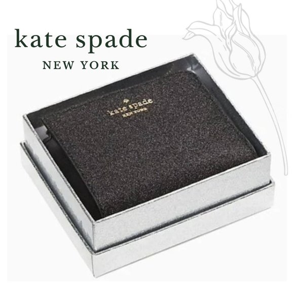 kate spade Joeley Glitter Small Zip Bi-Fold Lola Wallet